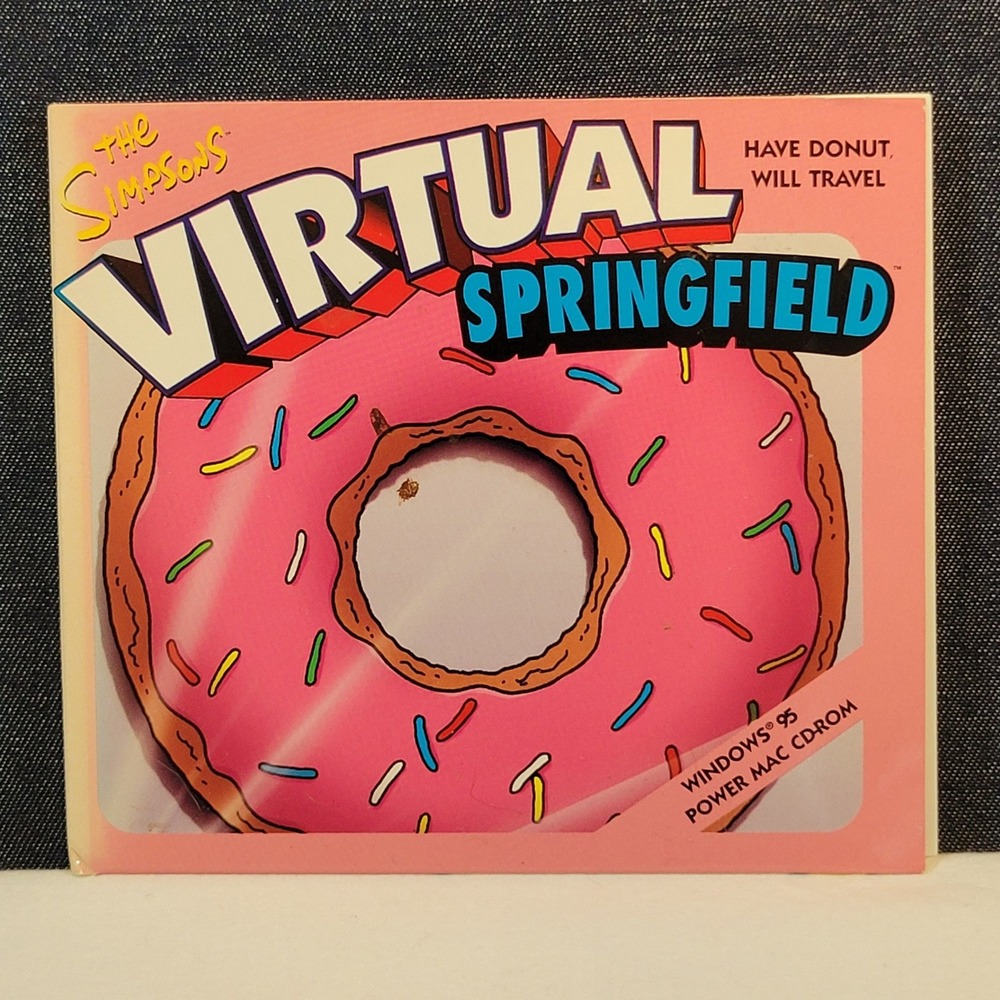 Fox Interactive The Simpsons Virtual Springfield PC Mac CD-ROM Game 1997 Vintage